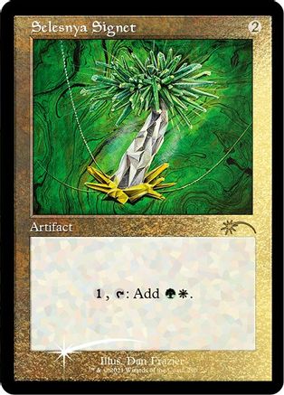 Selesnya Signet (Foil Etched) (SLD-290) - Secret Lair Drop Series Foil - Premium MTG Single from Wizards of the Coast - Just $1.07! Shop now at Game Crave Tournament Store
