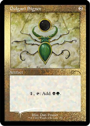 Golgari Signet (Foil Etched) (SLD-292) - Secret Lair Drop Series Foil - Premium MTG Single from Wizards of the Coast - Just $1.71! Shop now at Game Crave Tournament Store