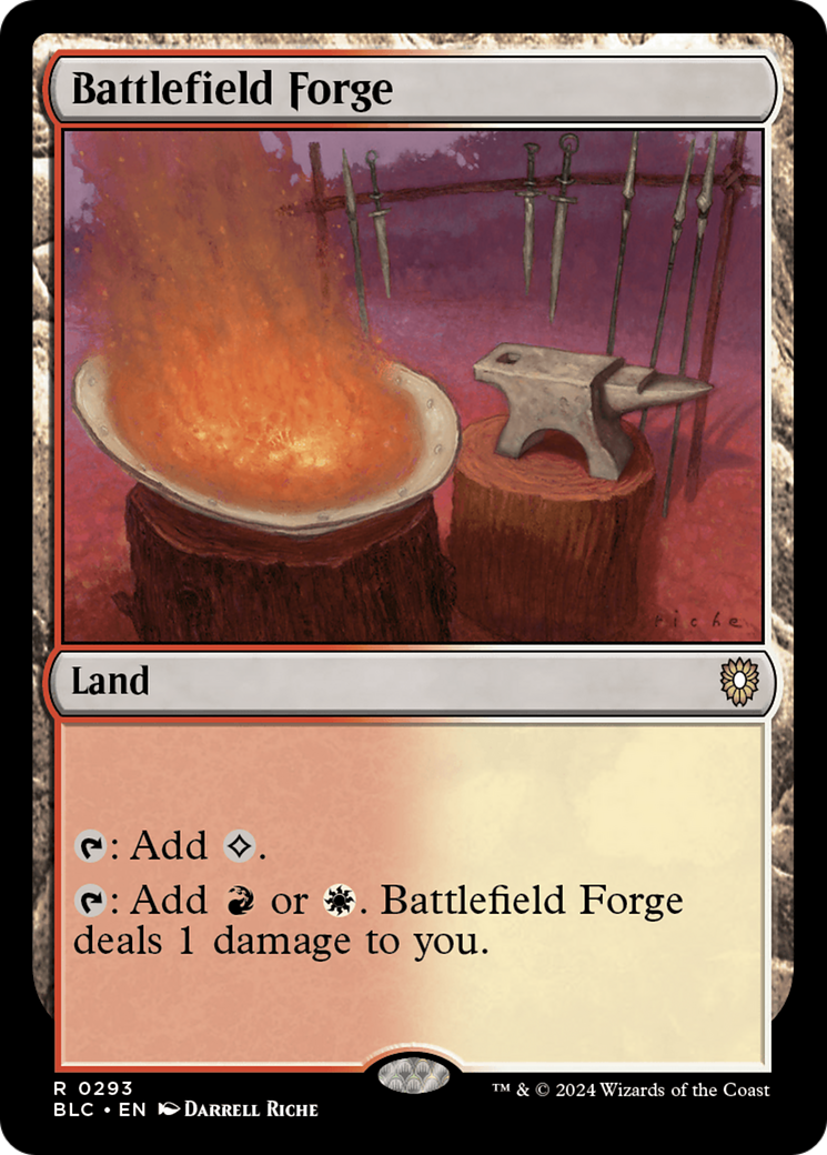 Battlefield Forge (BLC-293) - Bloomburrow Commander - Premium MTG Single from Wizards of the Coast - Just $0.32! Shop now at Game Crave Tournament Store