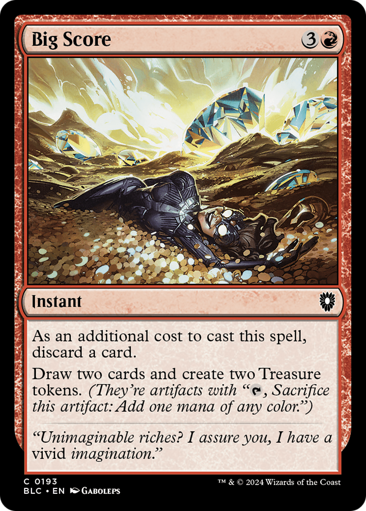 Big Score (BLC-193) - Bloomburrow Commander - Premium MTG Single from Wizards of the Coast - Just $0.51! Shop now at Game Crave Tournament Store
