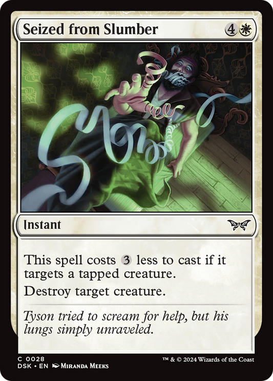 Seized from Slumber (DSK-028) - Duskmourn: House of Horror Foil - Premium MTG Single from Wizards of the Coast - Just $0.25! Shop now at Game Crave Tournament Store