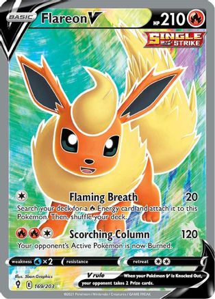 Flareon V 169/203 - Evolving Skies Holofoil