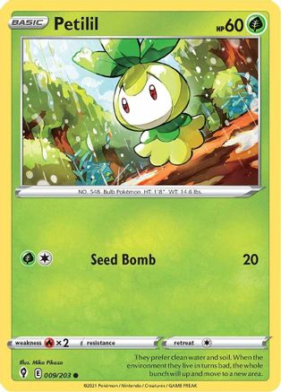 Petilil 9/203 - Evolving Skies Reverse Holofoil