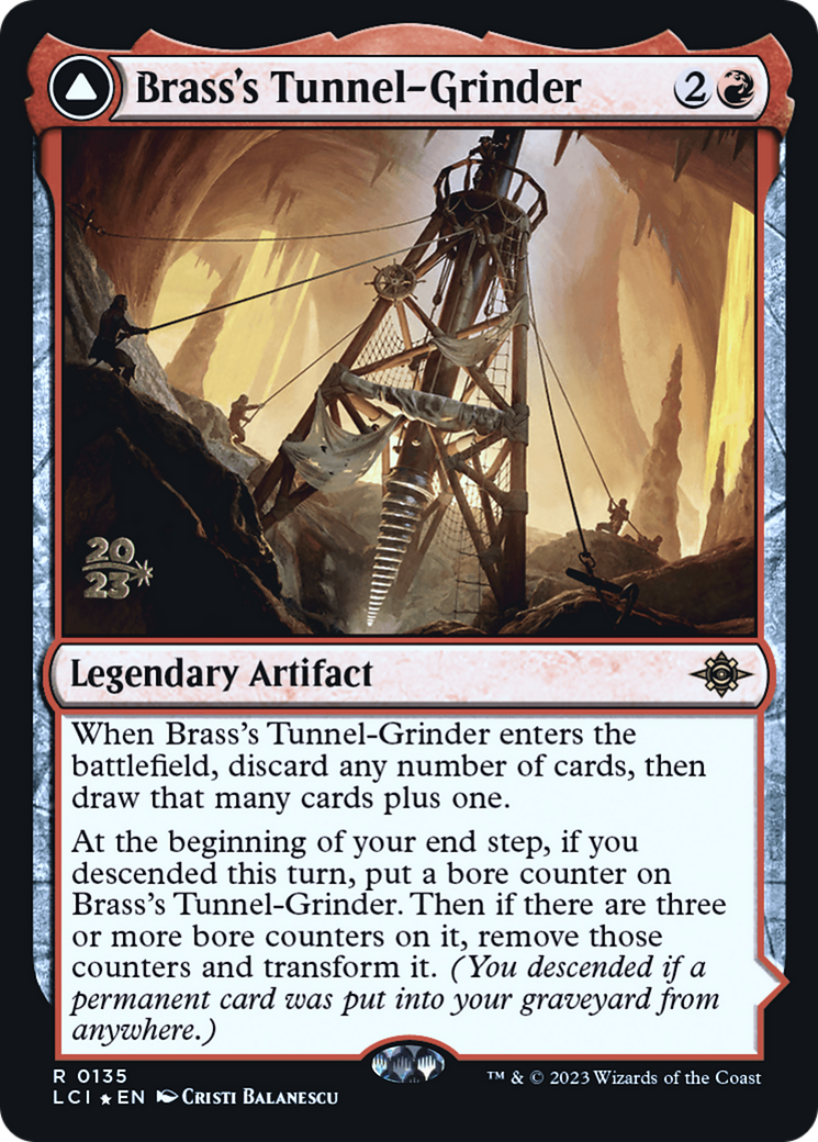 Brass's Tunnel-Grinder // Tecutlan, the Searing Rift (PLCI-135S) - The Lost Caverns of Ixalan Promos Foil - Premium MTG Single from Wizards of the Coast - Just $1.20! Shop now at Game Crave Tournament Store