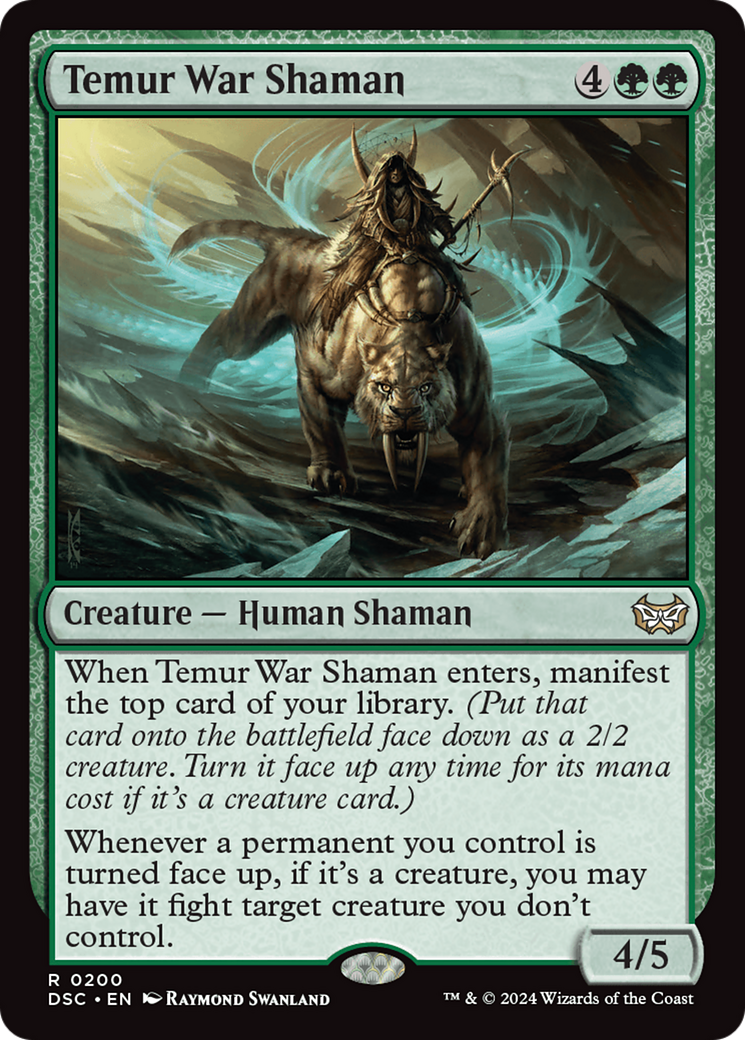 Temur War Shaman (DSC-200) - Duskmourn: House of Horror Commander - Premium MTG Single from Wizards of the Coast - Just $0.25! Shop now at Game Crave Tournament Store