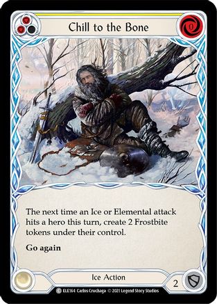 Chill to the Bone (Yellow) (ELE164) - Tales of Aria 1st Edition Rainbow Foil