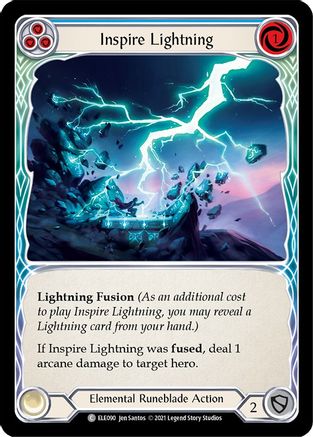 Inspire Lightning (Blue) (ELE090) - Tales of Aria 1st Edition Rainbow Foil