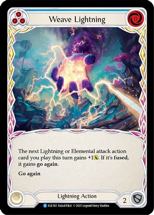 Weave Lightning (Blue) (ELE182) - Tales of Aria 1st Edition Rainbow Foil