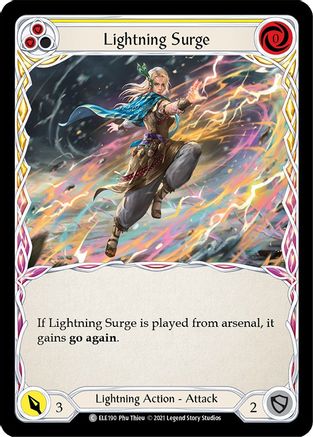 Lightning Surge (Yellow) (ELE190) - Tales of Aria Unlimited Edition Rainbow Foil