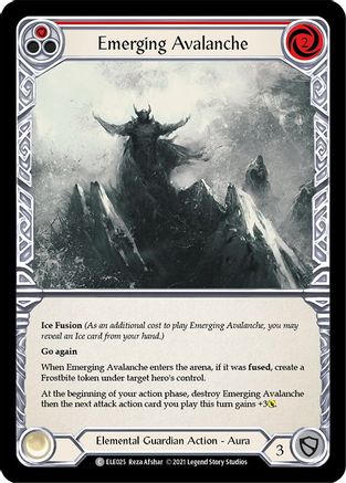 Emerging Avalanche (Red) (ELE025) - Tales of Aria 1st Edition Rainbow Foil