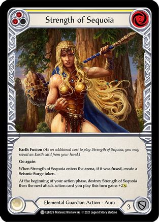 Strength of Sequoia (Yellow) (ELE029) - Tales of Aria Unlimited Edition Rainbow Foil