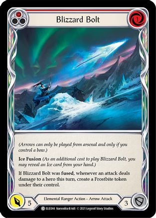 Blizzard Bolt (Red) (ELE044) - Tales of Aria 1st Edition Rainbow Foil