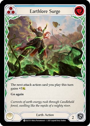 Earthlore Surge (Blue) (ELE139) - Tales of Aria 1st Edition Rainbow Foil