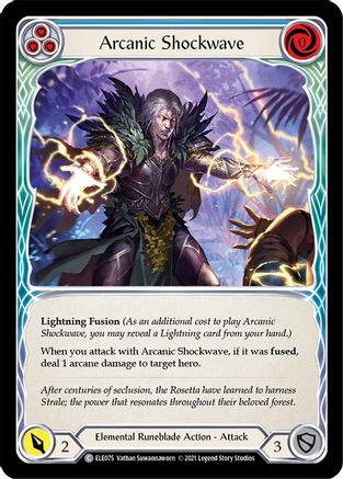 Arcanic Shockwave (Blue) (ELE075) - Tales of Aria 1st Edition Rainbow Foil