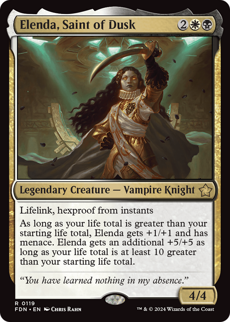 Elenda, Saint of Dusk (FDN-119) - Foundations - Premium MTG Single from Wizards of the Coast - Just $0.55! Shop now at Game Crave Tournament Store