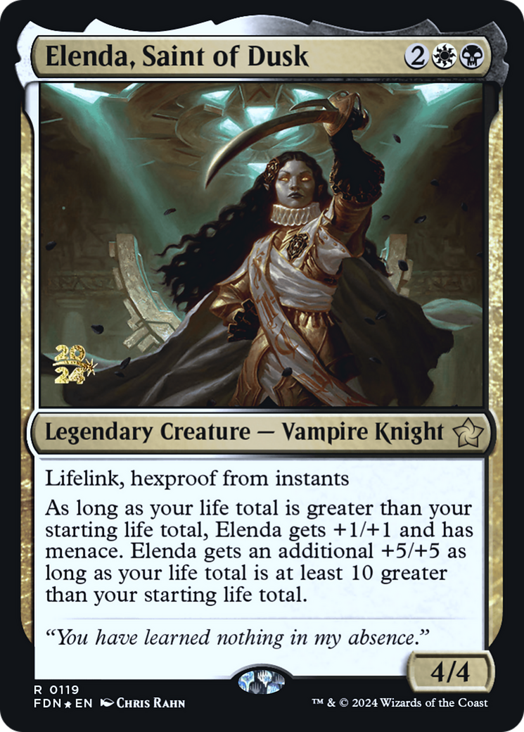 Elenda, Saint of Dusk (PRE-119S) - Foundations Promos Foil - Premium MTG Single from Wizards of the Coast - Just $0.31! Shop now at Game Crave Tournament Store