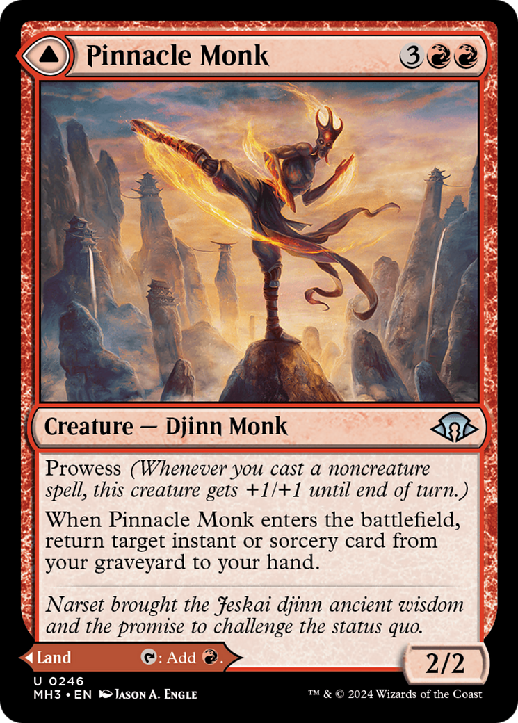 Pinnacle Monk // Mystic Peak (MH3-246) - Modern Horizons 3 - Premium MTG Single from Wizards of the Coast - Just $1.10! Shop now at Game Crave Tournament Store