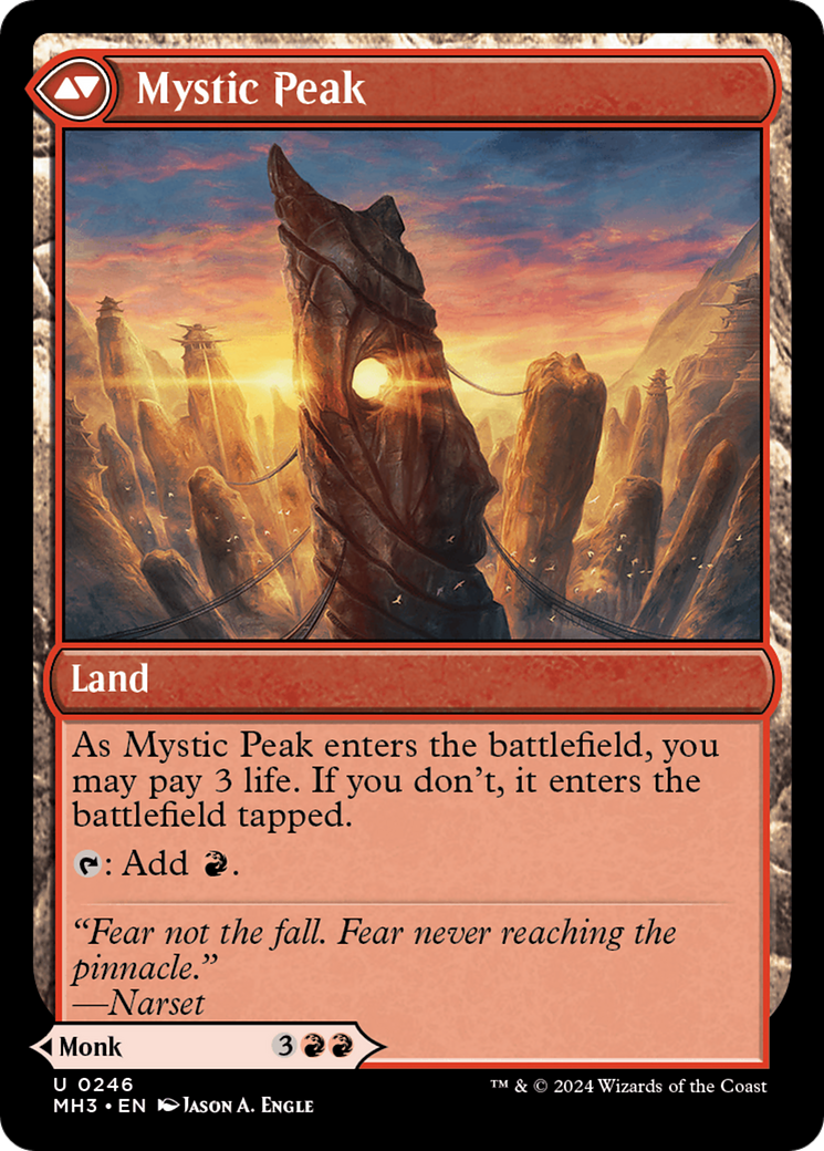 Pinnacle Monk // Mystic Peak (MH3-246) - Modern Horizons 3 Foil - Premium MTG Single from Wizards of the Coast - Just $2.66! Shop now at Game Crave Tournament Store