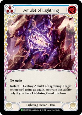 Amulet of Lightning (LGS065) - Flesh and Blood: Promo Cards Cold Foil