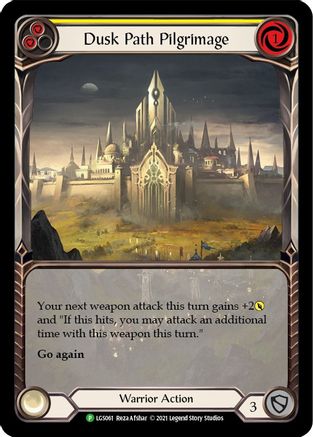 Dusk Path Pilgrimage (Yellow) (LGS061) - Flesh and Blood: Promo Cards Rainbow Foil