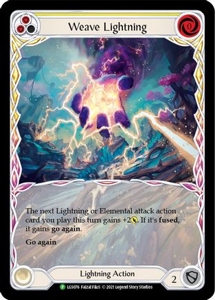 Weave Lightning (Yellow) (LGS076) - Flesh and Blood: Promo Cards Rainbow Foil