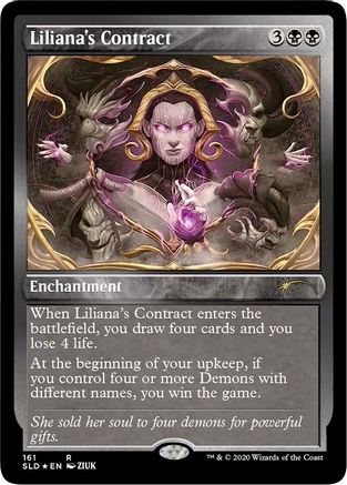 Liliana's Contract (161) (Foil Etched) (SLD-161) - Secret Lair Drop Series Foil - Premium MTG Single from Wizards of the Coast - Just $2.57! Shop now at Game Crave Tournament Store