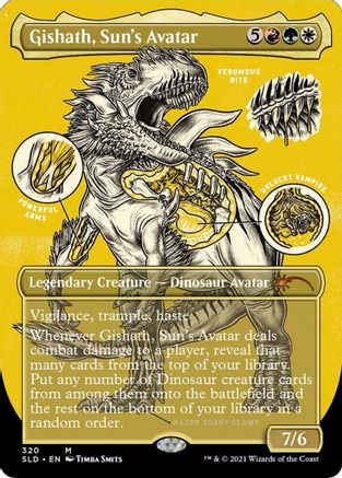 Gishath, Sun's Avatar (Foil Etched) (SLD-320) - Secret Lair Drop Series Foil - Premium MTG Single from Wizards of the Coast - Just $10.84! Shop now at Game Crave Tournament Store