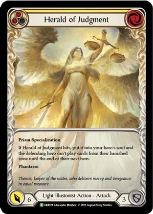 Herald of Judgment - FAB028 (FAB028) - Flesh and Blood: Promo Cards Rainbow Foil