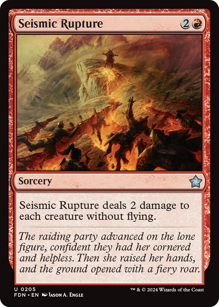 Seismic Rupture (FDN-205) - Foundations - Premium MTG Single from Wizards of the Coast - Just $0.25! Shop now at Game Crave Tournament Store