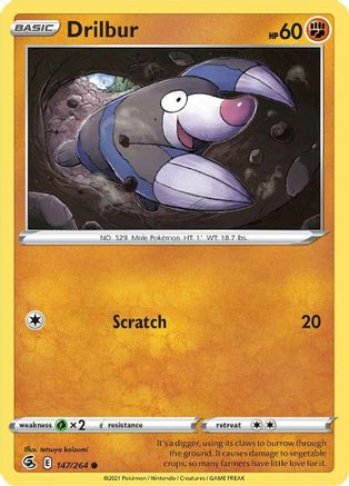 Drilbur 147/264 - Fusion Strike Reverse Holofoil