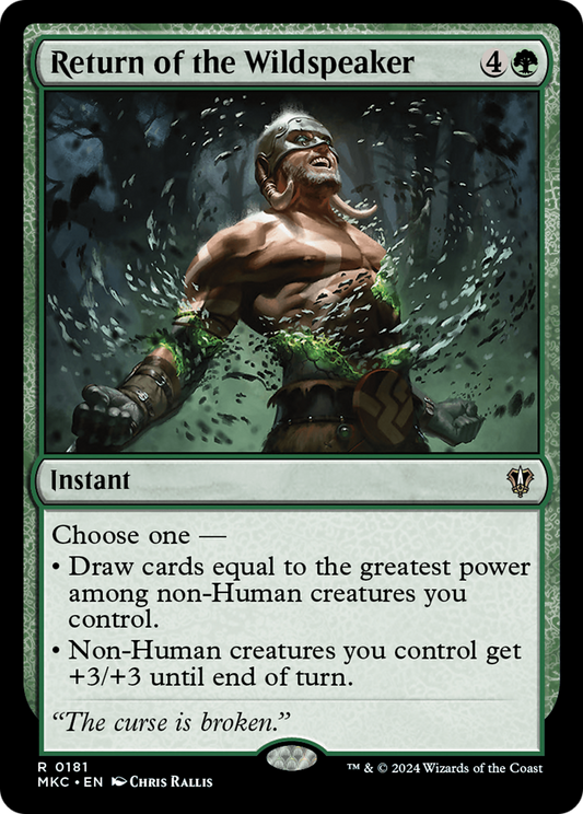 Return of the Wildspeaker (MKC-181) - Murders at Karlov Manor Commander - Premium MTG Single from Wizards of the Coast - Just $0.63! Shop now at Game Crave Tournament Store