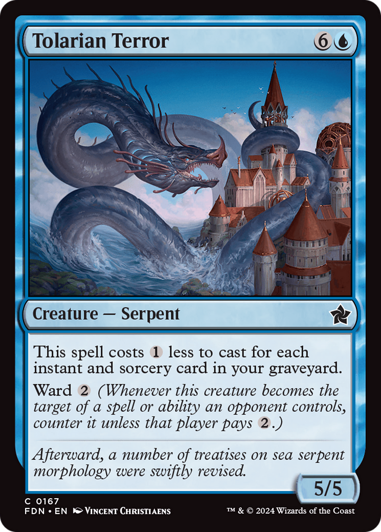 Tolarian Terror (FDN-167) - Foundations - Premium MTG Single from Wizards of the Coast - Just $0.25! Shop now at Game Crave Tournament Store