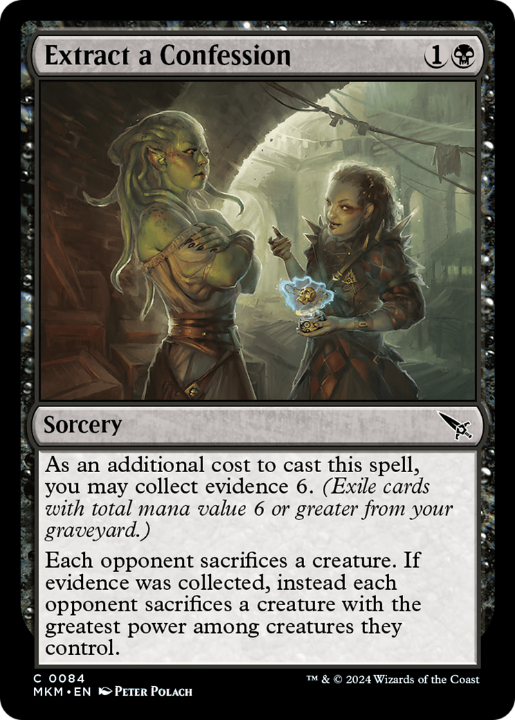 Extract a Confession (MKM-084) - Murders at Karlov Manor - Premium MTG Single from Wizards of the Coast - Just $0.26! Shop now at Game Crave Tournament Store