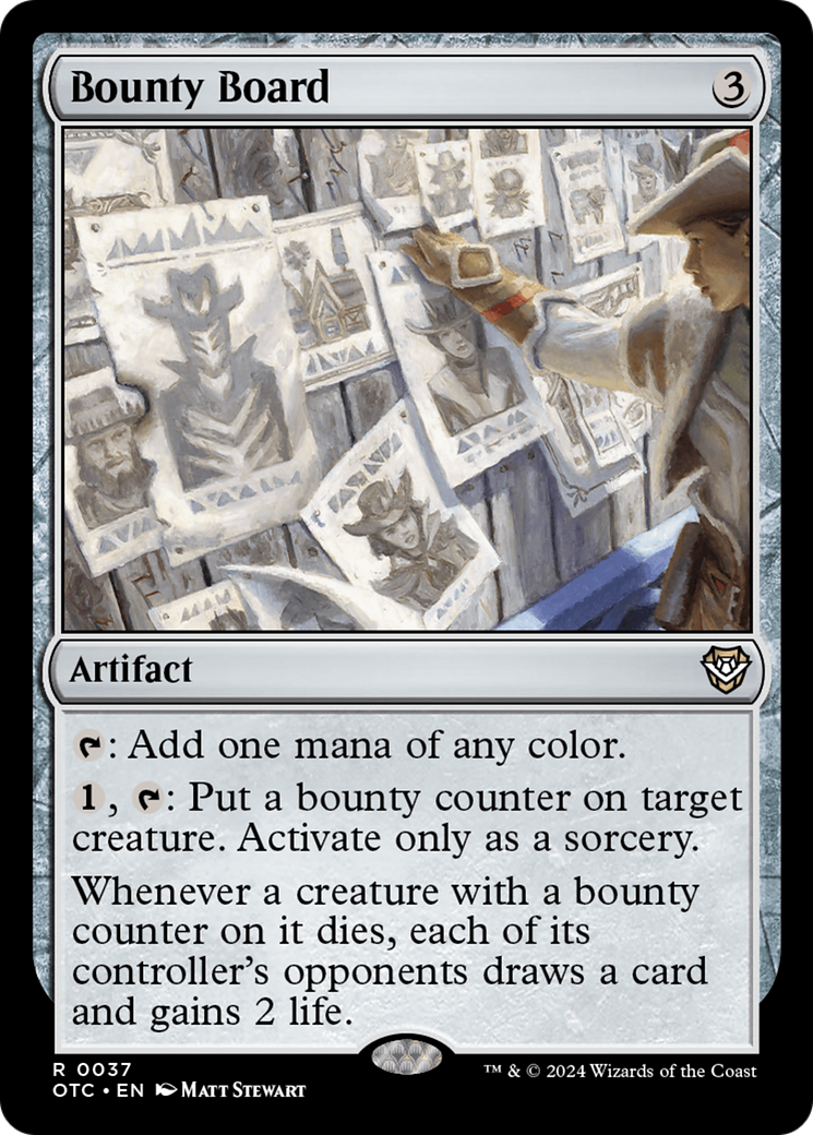 Bounty Board (OTC-037) - Outlaws of Thunder Junction Commander - Premium MTG Single from Wizards of the Coast - Just $0.35! Shop now at Game Crave Tournament Store