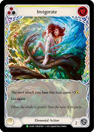 Invigorate (Yellow) (LGS081) - Flesh and Blood: Promo Cards Rainbow Foil
