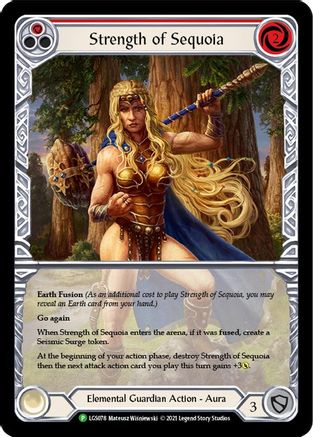 Strength of Sequoia (Red) (LGS078) - Flesh and Blood: Promo Cards Rainbow Foil