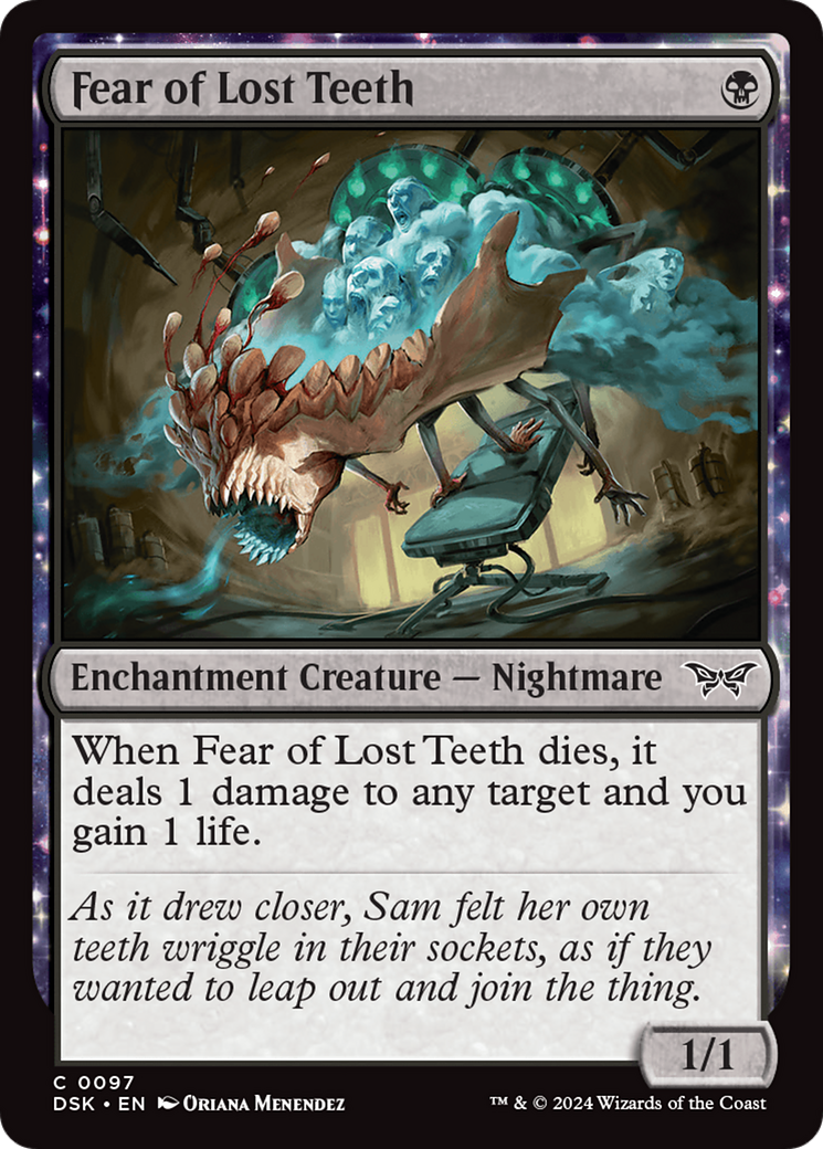 Fear of Lost Teeth (DSK-097) - Duskmourn: House of Horror: (nyxtouched) - Premium MTG Single from Wizards of the Coast - Just $0.25! Shop now at Game Crave Tournament Store