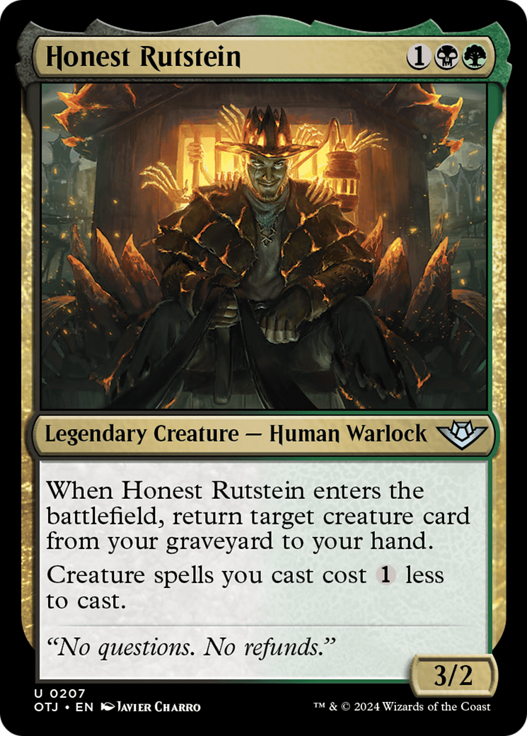 Honest Rutstein (OTJ-207) - Outlaws of Thunder Junction Foil - Premium MTG Single from Wizards of the Coast - Just $0.39! Shop now at Game Crave Tournament Store