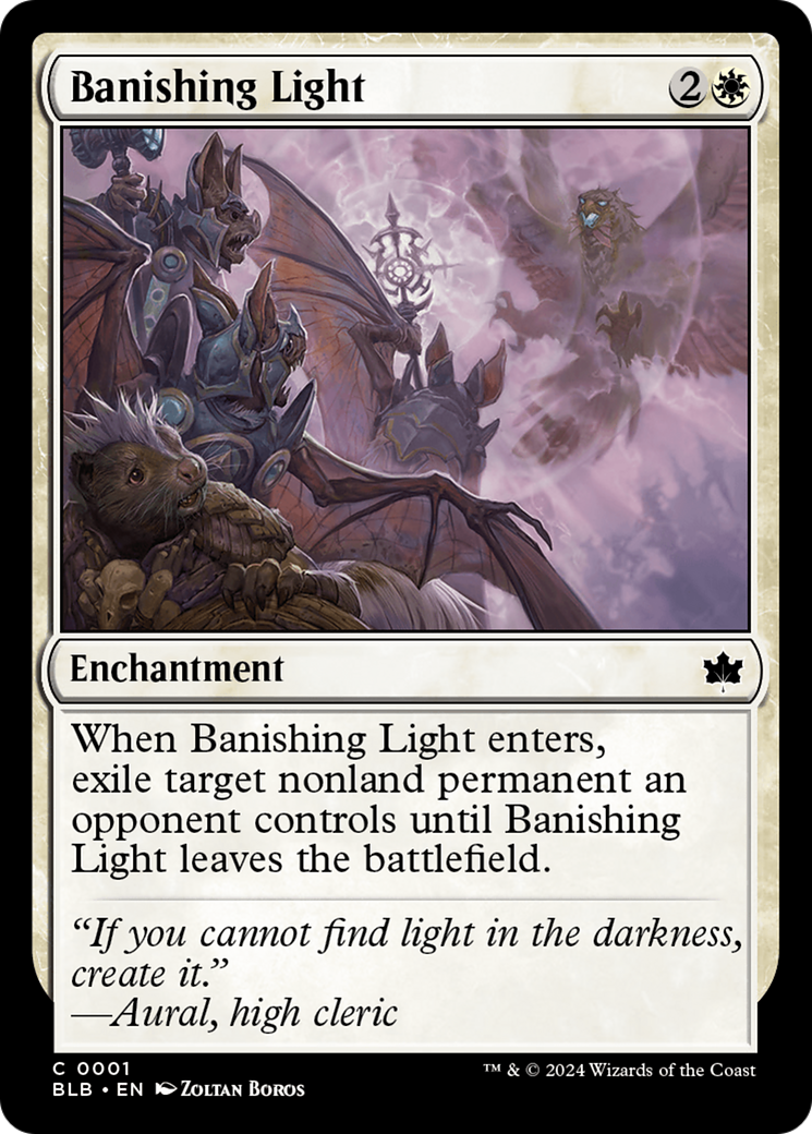 Banishing Light (BLB-001) - Bloomburrow - Premium MTG Single from Wizards of the Coast - Just $0.25! Shop now at Game Crave Tournament Store