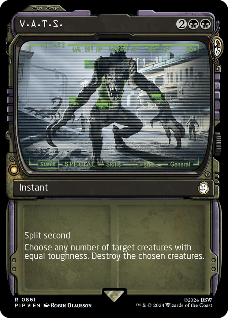 V.A.T.S. (PIP-861) - Fallout: (Showcase) - Premium MTG Single from Wizards of the Coast - Just $24.44! Shop now at Game Crave Tournament Store