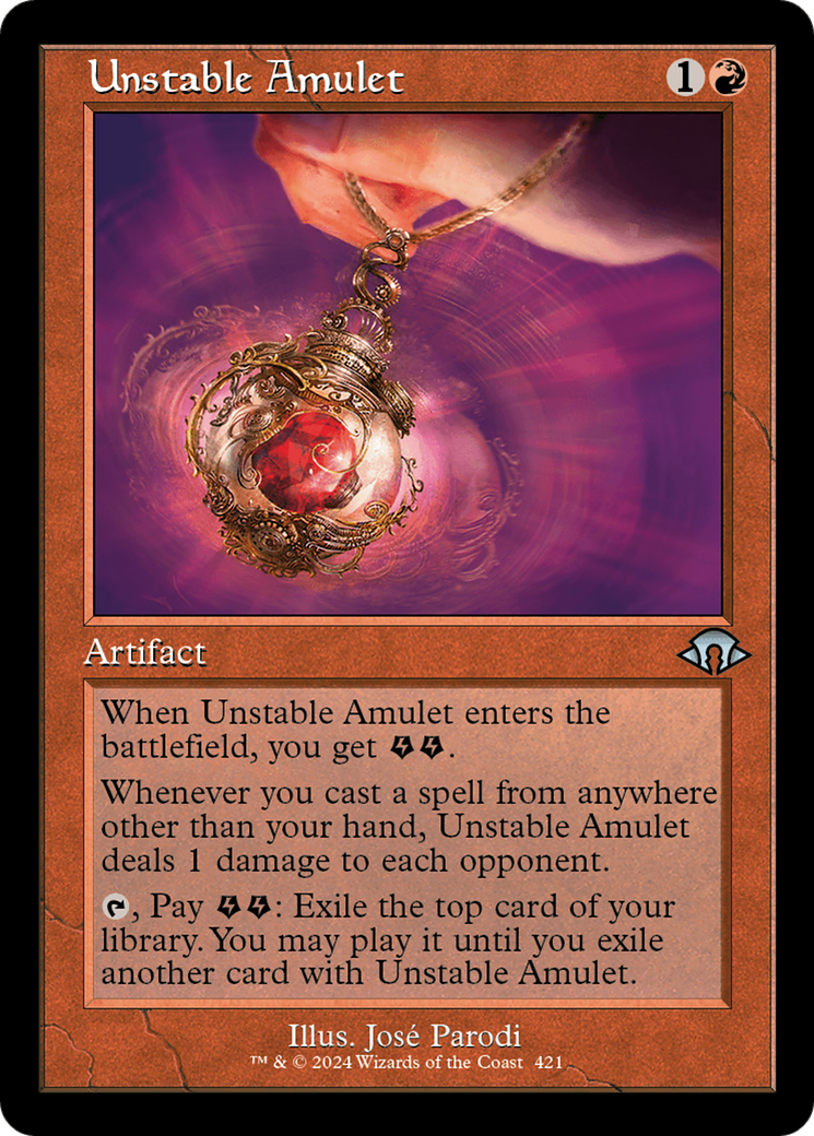 Unstable Amulet (MH3-421) - Modern Horizons 3 - Premium MTG Single from Wizards of the Coast - Just $0.25! Shop now at Game Crave Tournament Store