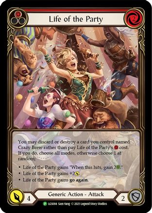 Life of the Party (Red) (LGS084) - Flesh and Blood: Promo Cards Rainbow Foil