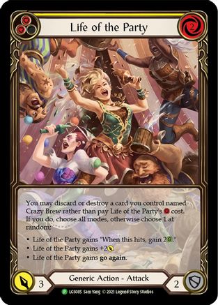 Life of the Party (Yellow) (LGS085) - Flesh and Blood: Promo Cards Rainbow Foil