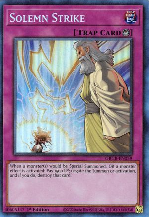 Solemn Strike (CR) (GRCR-EN059) - The Grand Creators 1st Edition - Premium Yugioh Single from Konami - Just $10.52! Shop now at Game Crave Tournament Store