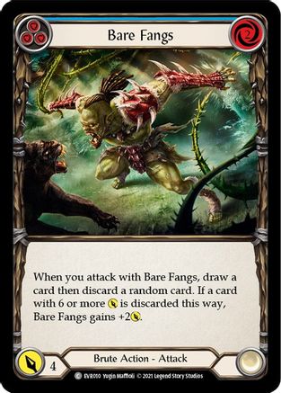 Bare Fangs (Blue) (EVR010) - Everfest 1st Edition Rainbow Foil