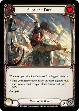 Slice and Dice (Yellow) (EVR058) - Everfest 1st Edition Rainbow Foil
