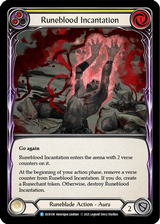 Runeblood Incantation (Yellow) (EVR108) - Everfest 1st Edition