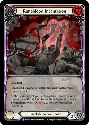 Runeblood Incantation (Red) (Extended Art) (EVR107) - Everfest 1st Edition Rainbow Foil