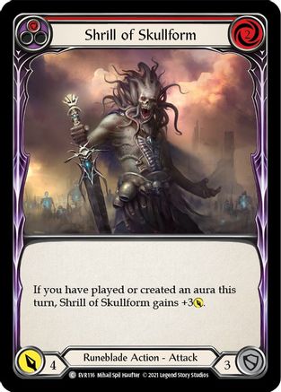 Shrill of Skullform (Red) (EVR116) - Everfest 1st Edition Rainbow Foil