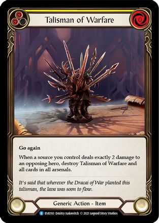 Talisman of Warfare (EVR193) - Everfest 1st Edition Cold Foil